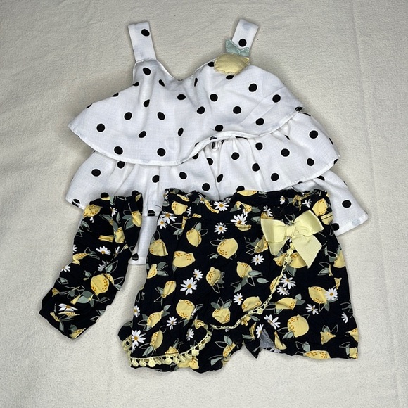 Little Lass baby girl match set size 6-9 months